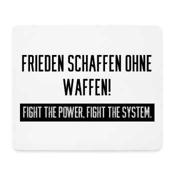 frieden schaffen - Mousepad (Querformat) - Weiß - Vorne
