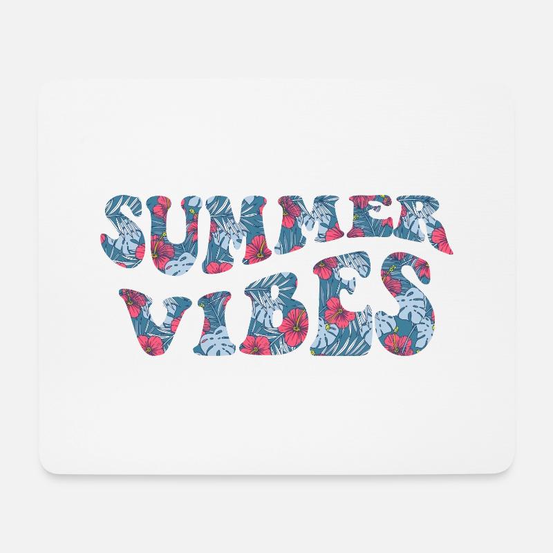 Summer Vibes Sommer Stimmung Urlaub - Mousepad (Querformat) - Weiß