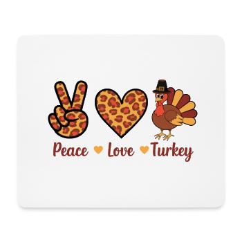 Thanksgiving Paix Amour Turquie - Tapis de souris (format paysage) - blanc - Devant