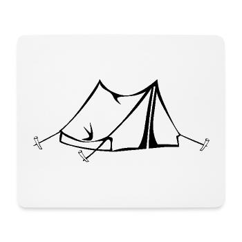 Camper Tent Camping Ourdoor - Mouse Pad (horizontal) - white - Front