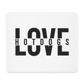 Love Hotdogs Déclaration de restauration rapide - Tapis de souris (format paysage) - blanc - Devant