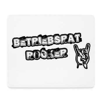 Betriebsrat Rocker white background - Mousepad (Querformat) - Weiß - Vorne