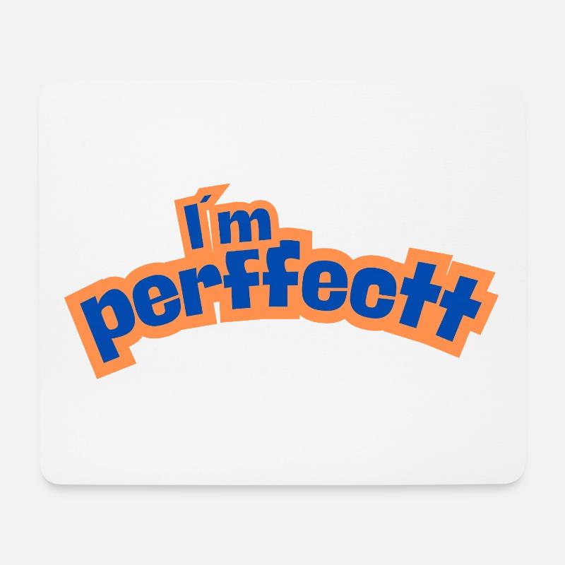 Perfektes Orange - Mousepad (Querformat) - Weiß