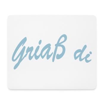 Griaß di - Mousepad (Querformat) - Weiß - Vorne