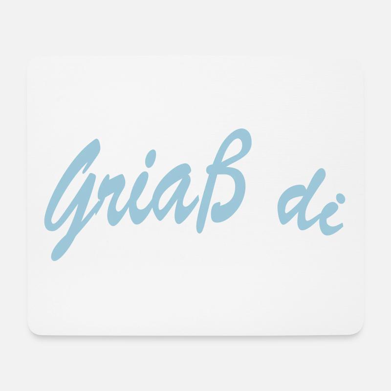 Griaß di - Mousepad (Querformat) - Weiß