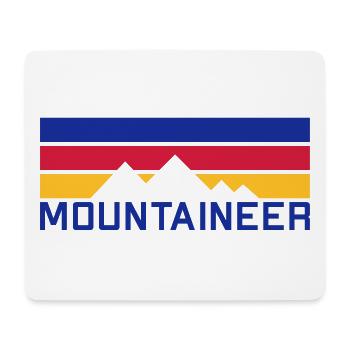 Mountaineer (mountains, beams) - Mouse Pad (horizontal) - white - Front