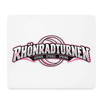 Rhönradturnen Neon Logo - Mousepad (Querformat) - Weiß - Vorne