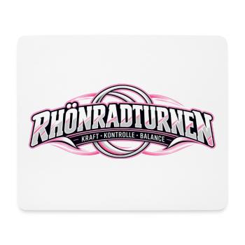 Rhönradturnen Logo Kraft Kontrolle Balance - Mousepad (Querformat) - Weiß - Vorne