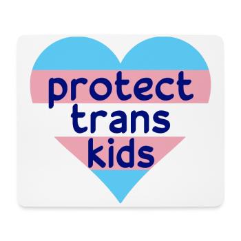 Protect Trans Kids - LGBTQIA+ trans pride flag - Mouse Pad (horizontal) - white - Front