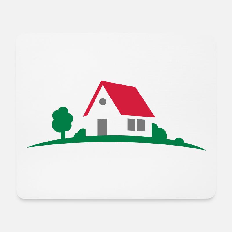 Haus - Mousepad (Querformat) - Weiß