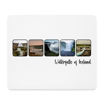 Waterfalls of Iceland - Mouse Pad (horizontal) - white - Front
