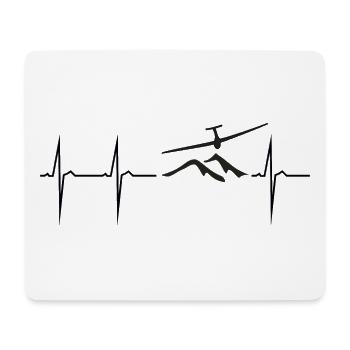 my heart beats for glider - Mouse Pad (horizontal) - white - Front
