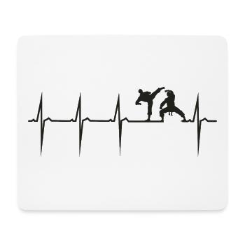 my heart beats for martial arts - Mouse Pad (horizontal) - white - Front