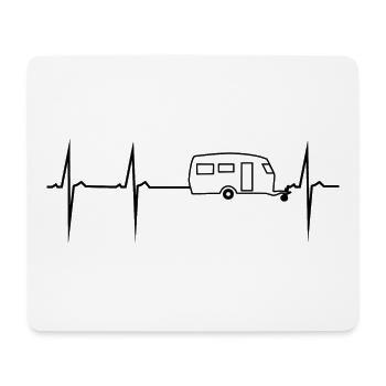 herzschlag caravane - Tapis de souris (format paysage) - blanc - Devant