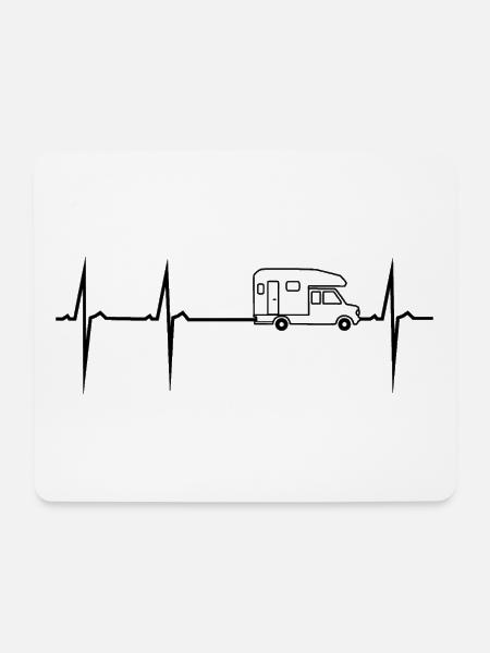 mein herz schlägt für pickup - Mousepad (Querformat) - Weiß