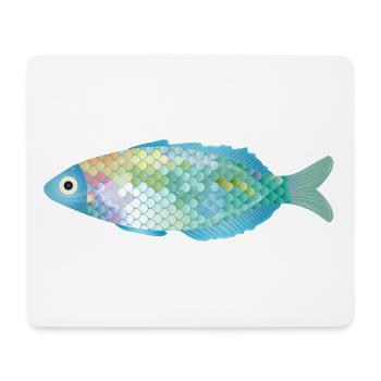The colorful fish shines in delicate colors - Mouse Pad (horizontal) - white - Front