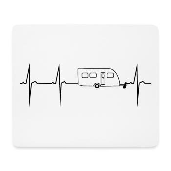 my heart beats for caravans - Mouse Pad (horizontal) - white - Front