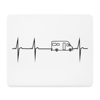 my heart beats for motorhome - Mouse Pad (horizontal) - white - Front