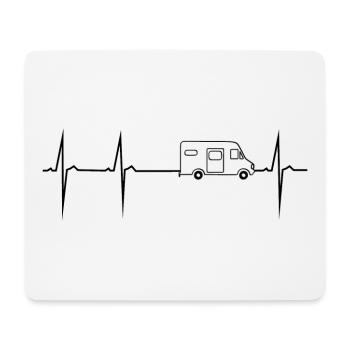 my heart beats for motorhome - Mouse Pad (horizontal) - white - Front