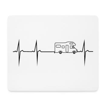my heart beats for motorhome - Mouse Pad (horizontal) - white - Front