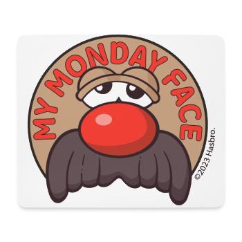 Mr. Potato Head My Monday Face S'endormir - Tapis de souris (format paysage) - blanc - Devant