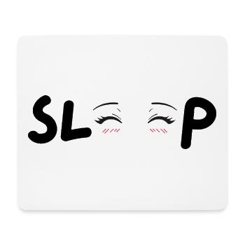 Pastellfarbene Augen und rosafarbene Wangen - Mousepad (Querformat) - Weiß - Vorne