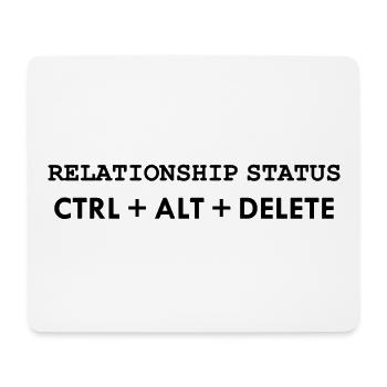 Beziehungsstatus CTRL ALT DELETE - Mousepad (Querformat) - Weiß - Vorne