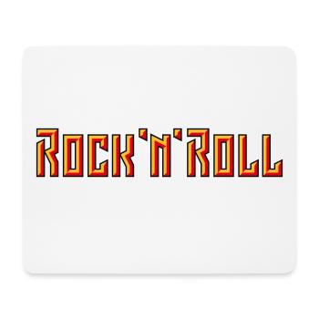 Rock 'n' Roll Schriftzug (3D / 3C) - Mousepad (Querformat) - Weiß - Vorne