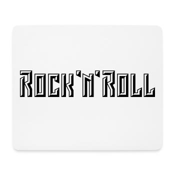 Rock 'n' Roll Schriftzug (3D / POS / 1C) - Mousepad (Querformat) - Weiß - Vorne