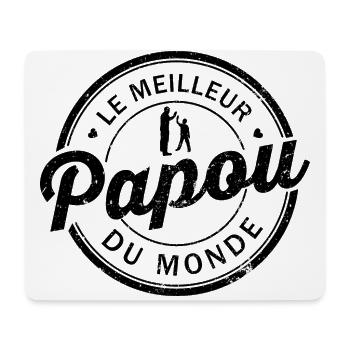 Certifié Le Meilleur Papou de Monde - Tapis de souris (format paysage) - blanc - Devant