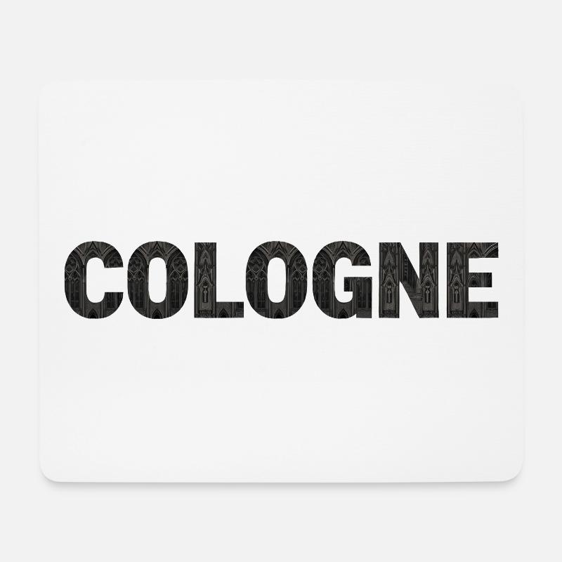 Cologne – Gotische Architektur im Schriftbild - Mousepad (Querformat) - Weiß