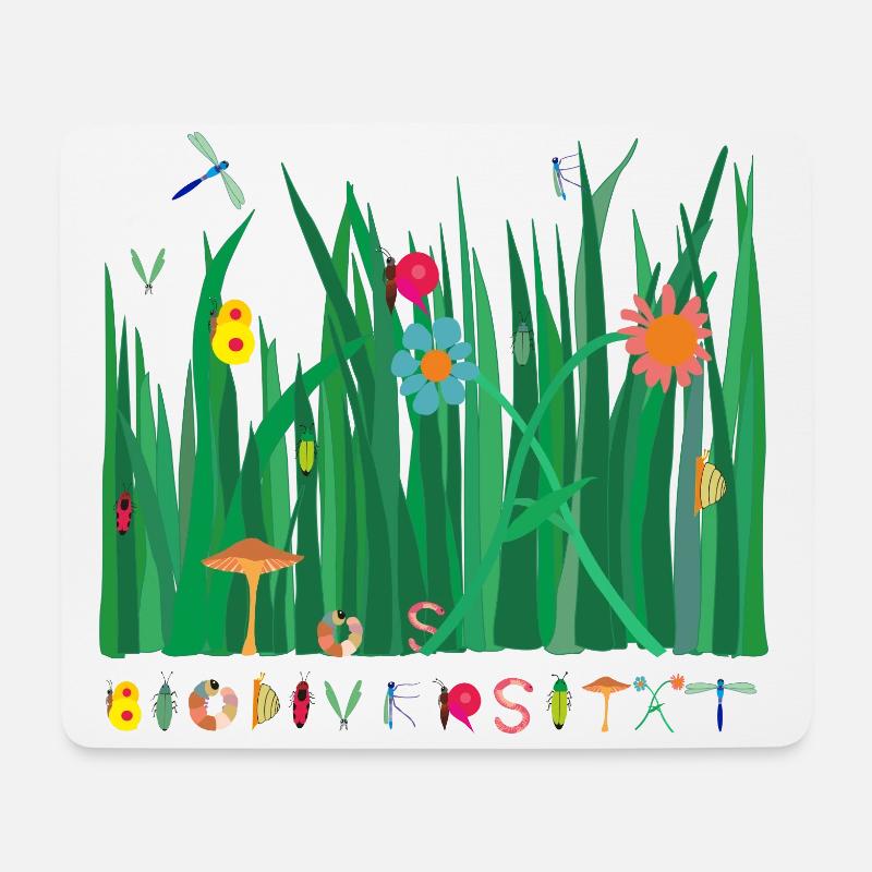 Biodiversity Meadow - Mouse Pad (horizontal) - white