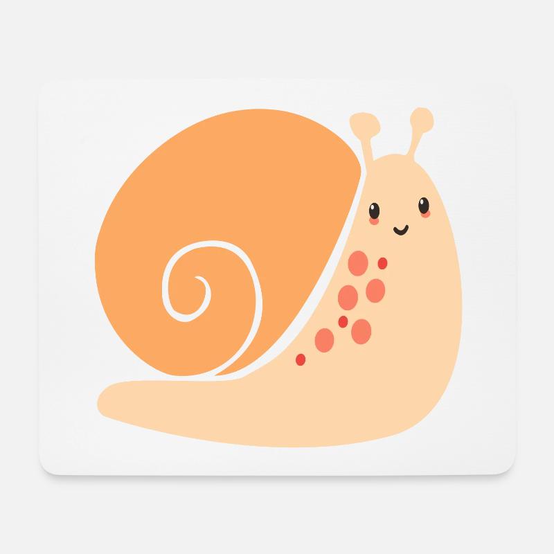 Schnecke - Mousepad (Querformat) - Weiß