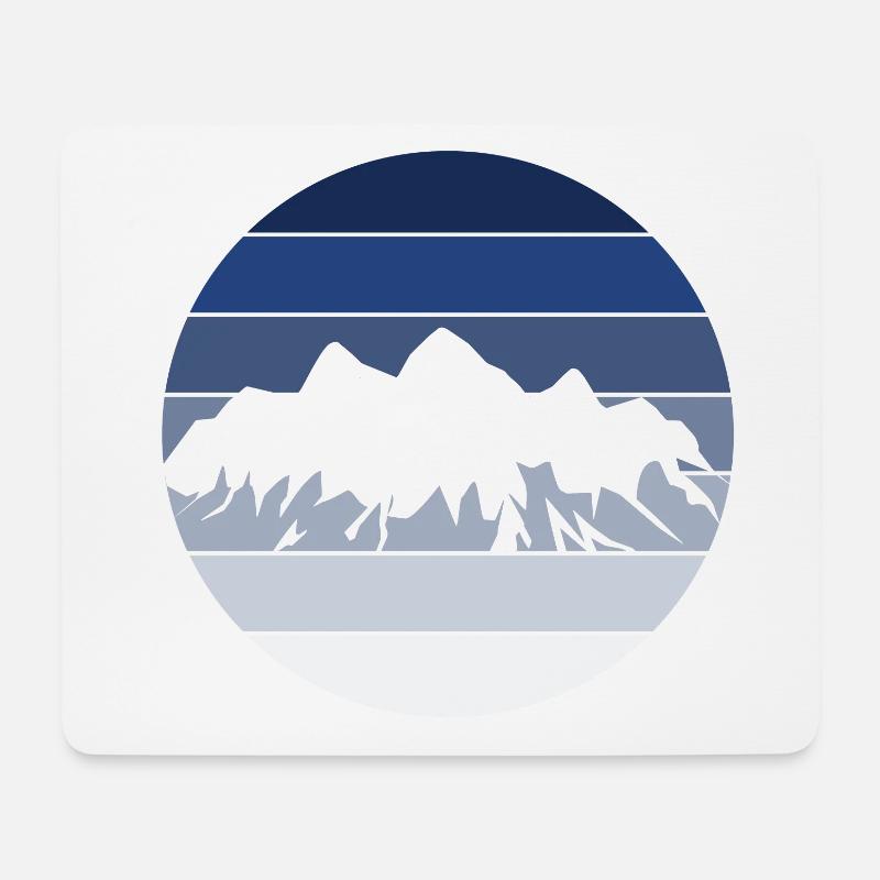 Berge - Mousepad (Querformat) - Weiß