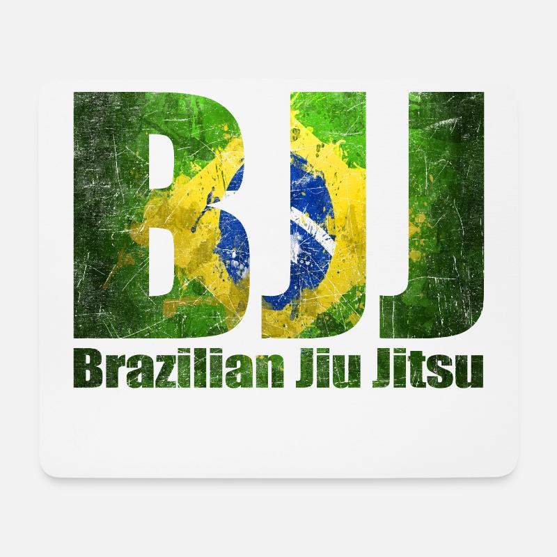 BJJ Brazilian Jiu Jitsu Kampfkunst MMA Kampf - Mousepad (Querformat) - Weiß
