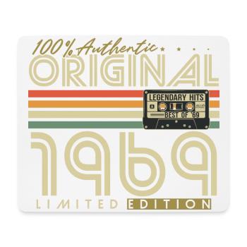 Original 1969 Vintage Vintage anniversaire rétro - Tapis de souris (format paysage) - blanc - Devant