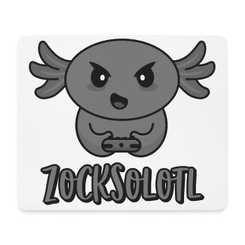 Axolotl Zocker zocken gamer spielen Zocksolotl - Mousepad (Querformat) - Weiß - Vorne