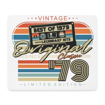 Original 1979 Vintage anniversaire Vintage rétro - Tapis de souris (format paysage) - blanc - Devant
