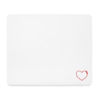 Pfotenherz Liebe Tiere Love animals dogs cats hund - Mousepad (Querformat) - Weiß - Vorne
