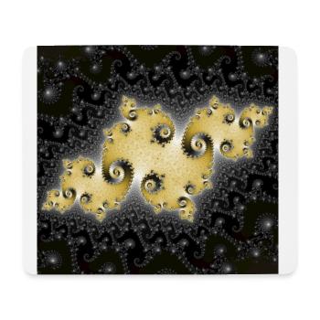 T-shirt fractal galaxy gold gift idea - Mouse Pad (horizontal) - white - Front
