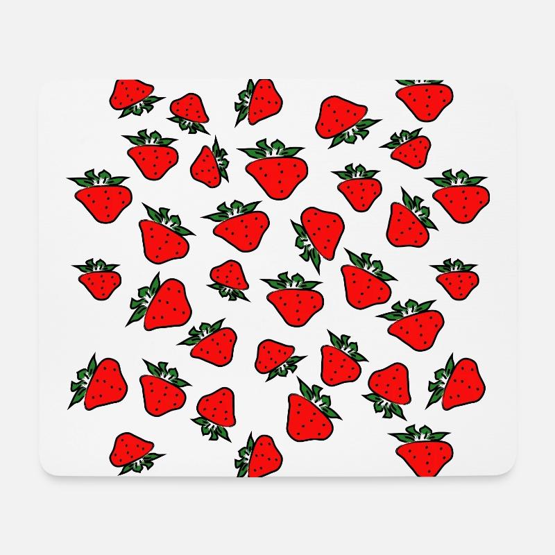 Erdbeeren, Erdbeeren. - Mousepad (Querformat) - Weiß