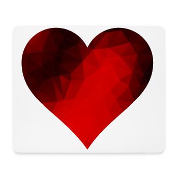 Rotes Mosaik Herz - Mousepad (Querformat) - Weiß - Vorne