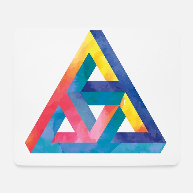 Optische Täuschung Dreieck Escher - Mousepad (Querformat) - Weiß