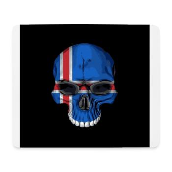 Iceland skull - Mouse Pad (horizontal) - white - Front