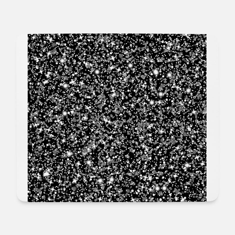 Falscher Silber Glitzer Hintergrund - Mousepad (Querformat) - Weiß