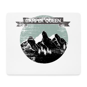 Camper Camping Queen reine tentes cadeau nouveau - Tapis de souris (format paysage) - blanc - Devant