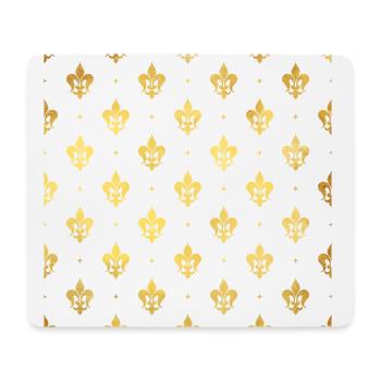 Fleur de lys - Tapis de souris (format paysage) - blanc - Devant