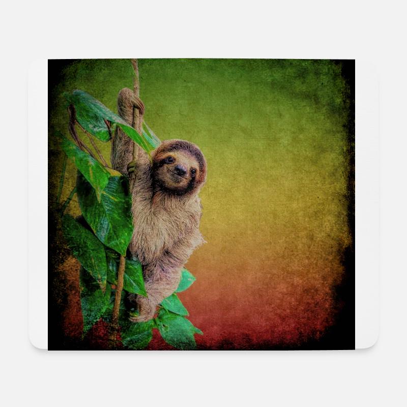Kleines Faultier, Tiere, Regenwald, Costa Rica - Mousepad (Querformat) - Weiß