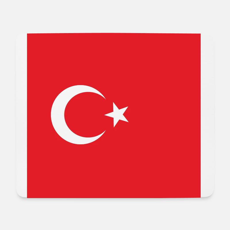 Drapeau turc Turquie Drapeau - Tapis de souris (format paysage) - blanc