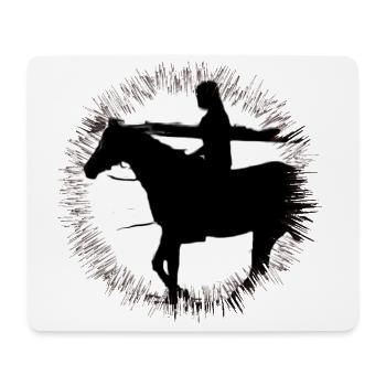 Cheval - Tapis de souris (format paysage) - blanc - Devant